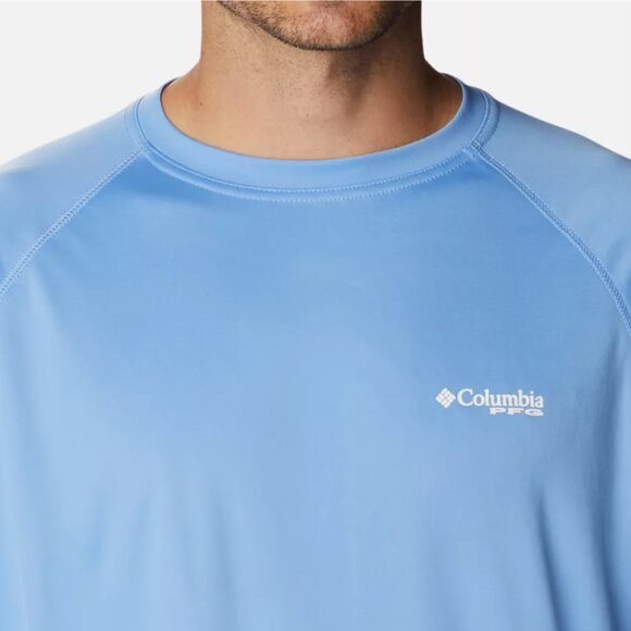 Columbia PFG Light Blue Deep Waves Omni-Shade LS Tee (XXL) NEW!! 😎 🐟 - Picture 2 of 4